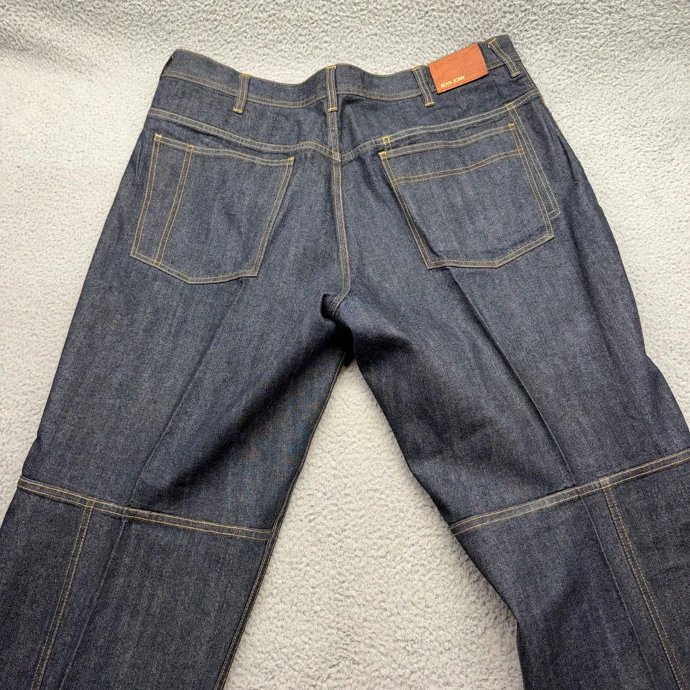 Sean John Mens Size 40 / 36 Raw Indigo Baggy Y2K Streetwear Denim Blue Jeans
